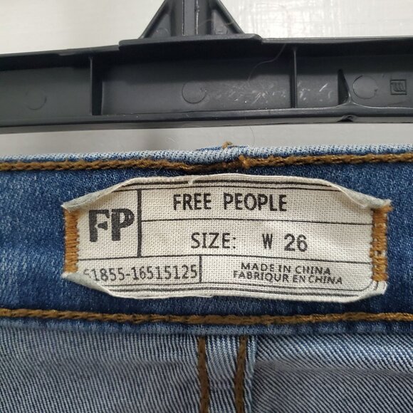 Free People UO 61855-16515125 Light Wash High Rise Stretch Ankle Skinny Size W26 - Picture 6 of 9